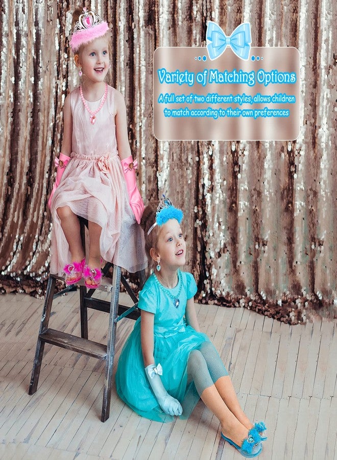 DISHIO Girls Princess Dress Up Shoes and Jewelry Boutique Upgraded Princess Shoes and Accessories with 4 Pair of Princess Play Shoes and Jewelry Set for Toddlers Little Girls Aged 3 4 5 6 - Image 4