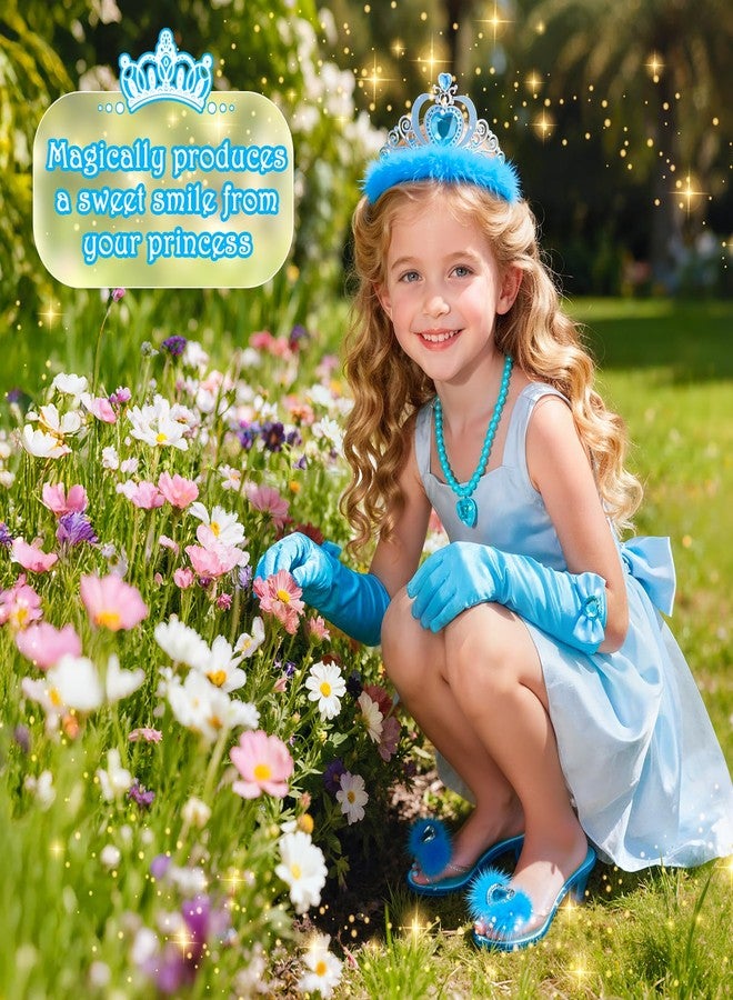 DISHIO Girls Princess Dress Up Shoes and Jewelry Boutique Upgraded Princess Shoes and Accessories with 4 Pair of Princess Play Shoes and Jewelry Set for Toddlers Little Girls Aged 3 4 5 6 - Image 2