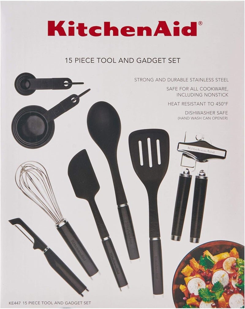 KitchenAid Classic Tool and Gadget Set, 15-Piece, Black - Image 5