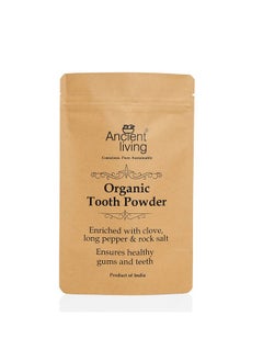 Ancient Living Organic Tooth Powder Pouch - For Healthy Gums And Teeth - Chemical Free - 100 Gm  - Image 1