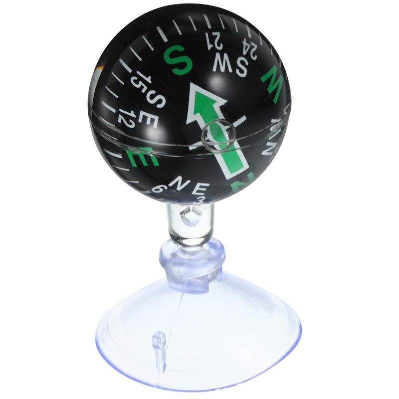 Car Compass Ball 38mm Mini Automotive Dash Compass Suction Cup Green Portable Navigation Guide For Car Boat Truck Dash Mount - Image 2