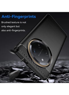 ICARLUS For Honor X9c 5G TPU Case Brushed Carbon Fiber Texture Phone Cover - Black  - Image 2