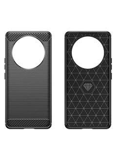 ICARLUS For Honor X9c 5G TPU Case Brushed Carbon Fiber Texture Phone Cover - Black  - Image 5
