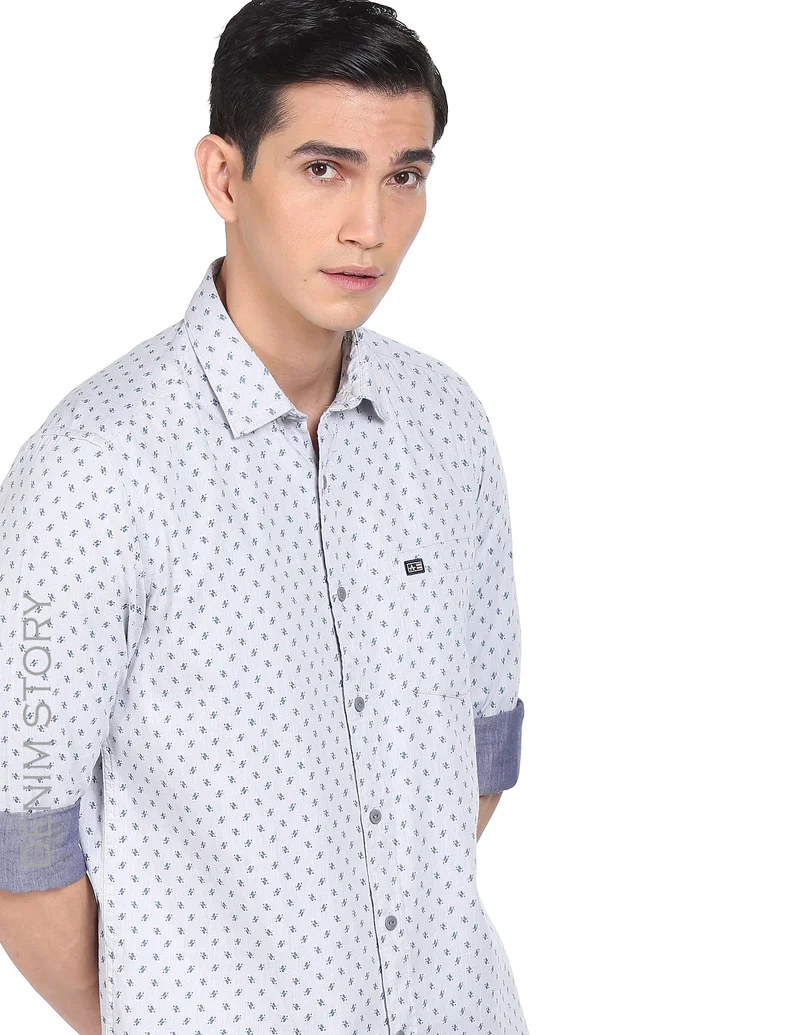 Twill Weave All Over Print Shirt
