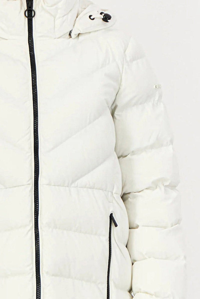 GEOX Women Quilted Long Sleeve Puffer Jacket, White - Image 5