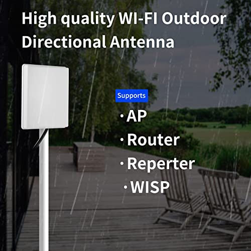 eifagur Outdoor 15dBi Dual Band WiFi 2.4GHz 5GHz 5.8GHz Long-Range Directional Panel Antenna with 10Ft Cable for WiFi Router Wireless Network Card Security IP Camera Video Surveillance Monitor, Eifagur - Image 4