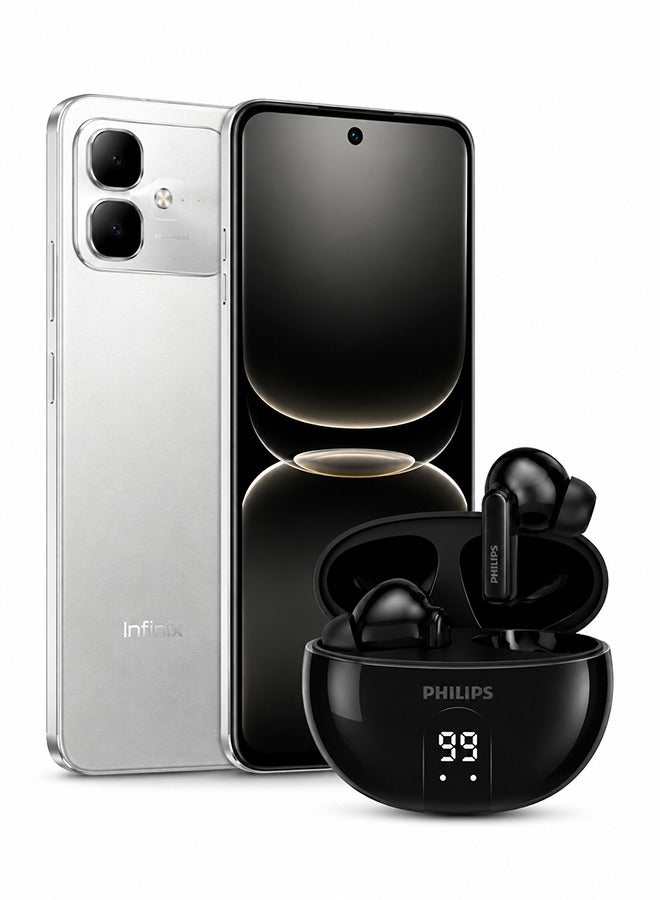 Infinix Smart 20 Dual SIM 8GB (4+4)GB RAM 128GB - Polaris Titanium With Earbuds - Middle East Version - Image 1