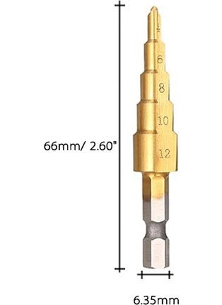 Kafenn Metal Aluminum Wood Plastic Stepped Drill Bit 4-12 mm  - Image 4
