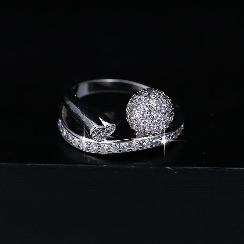 MY Heart-Shaped White Gold Plated Zircon Ring - Women's Fashion Jewelry - Image 4