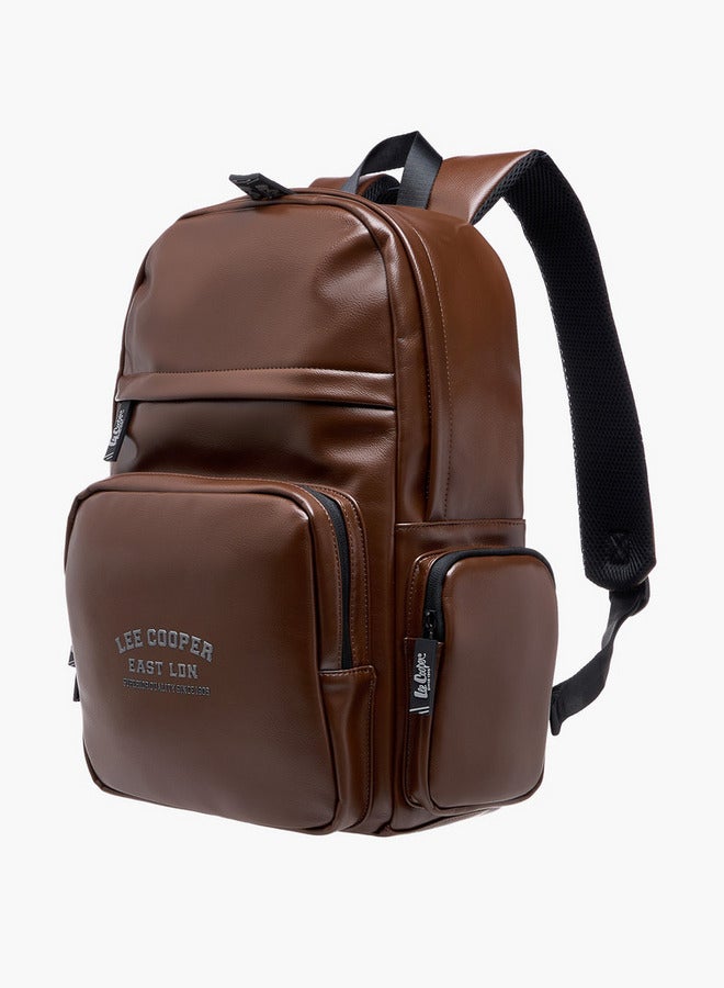 Lee Cooper Men's Logo Detail Backpack with Adjustable Straps and Zip Closure - 32x45 cm  - Image 2