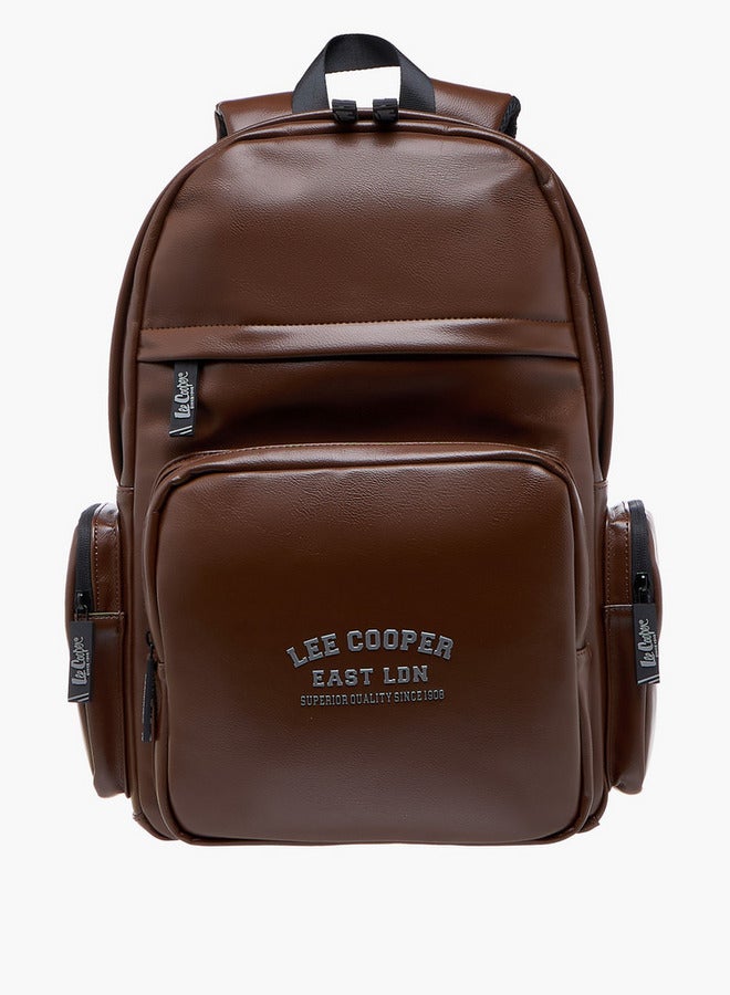 Lee Cooper Men's Logo Detail Backpack with Adjustable Straps and Zip Closure - 32x45 cm  - Image 1