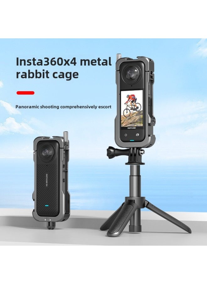 Generic - Co-production Hetail Shadow Stone Insta360x4 Metal Rabbit Cage Extended Border Shadow Stone X4 Magnetic Quick Detach Camera Matching-Color:Shadow Stone X4 Rabbit Cage (Two Claw Edition) - Image 1