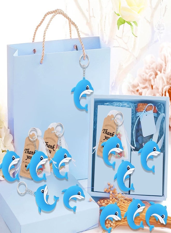Elecrainbow 40 Pack Dolphin Keyring Pack Party Favor for Animal Lover, Return Gift, Ocean Themed Party, Thanksgiving, Baby Shower, Birthday, Wedding - Image 3