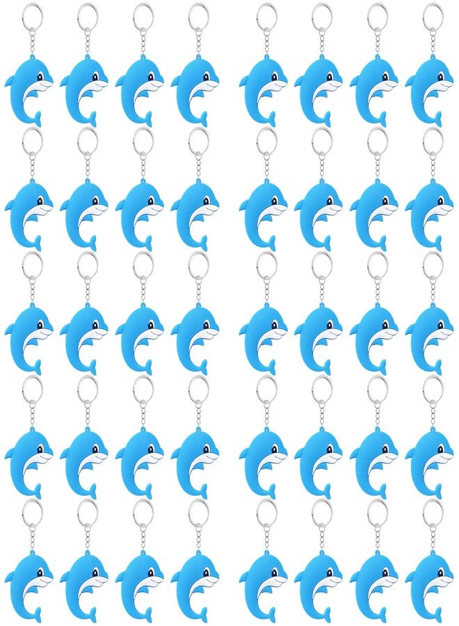 Elecrainbow 40 Pack Dolphin Keyring Pack Party Favor for Animal Lover, Return Gift, Ocean Themed Party, Thanksgiving, Baby Shower, Birthday, Wedding - Image 1