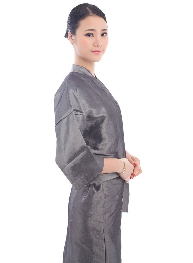 برفهير رداء زبائن صالون بيرفيهير، رداء صالون الشعر للعملاء - على شكل كيمونو (رمادي) - Image 2