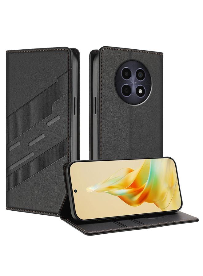 اس-توب جراب لهاتف Realme 12 5G، جراب هاتف جلدي عتيق متعدد الوظائف منقوش - Image 1