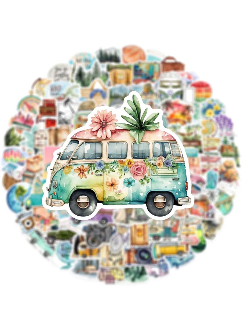 SYOSI Travel Stickers for Scrapbooking, 100 Pcs Tour Journaling Sticker for Water Bottles, Albums, Notebooks, Laptops, Scrapbook Supplies for Journey Enthusiasts, DIY Crafts & Personalization(Multicolor) - Image 1