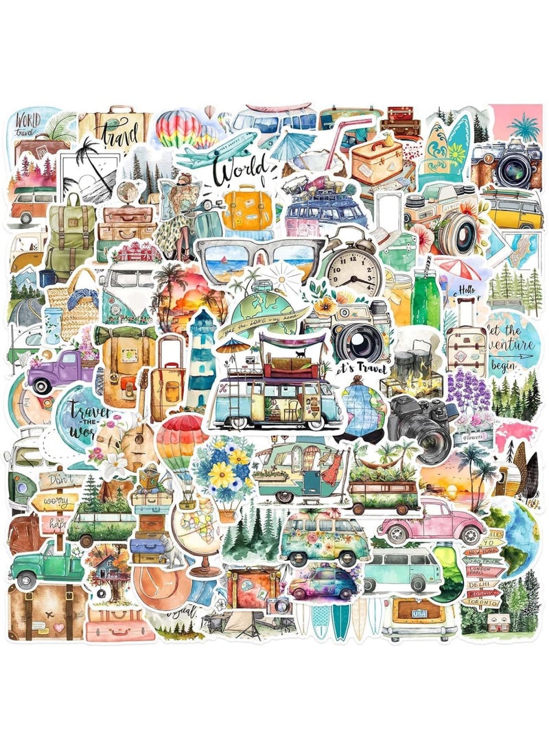 SYOSI Travel Stickers for Scrapbooking, 100 Pcs Tour Journaling Sticker for Water Bottles, Albums, Notebooks, Laptops, Scrapbook Supplies for Journey Enthusiasts, DIY Crafts & Personalization(Multicolor) - Image 2