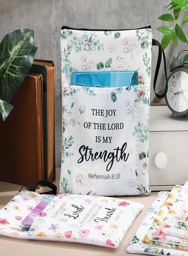 MotiMind 8 Pcs Bible Book Covers with Zipper for Christian Gifts 11 x 8.7 Inch Book Covers Gifts Bulk for Women Bookworm Christian Religious Church Bible Study - Image 3