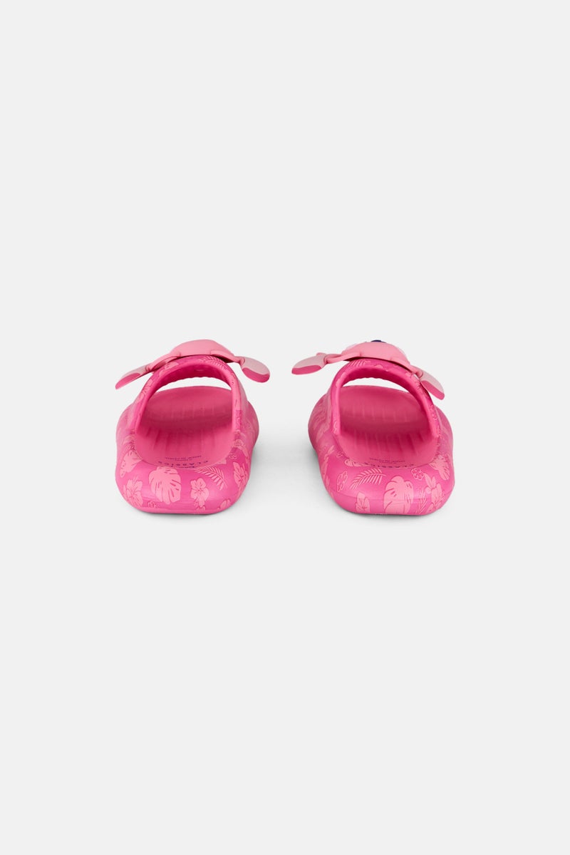 Disney Kids Girl Stitch Slip On Slipper, Pink - Image 4