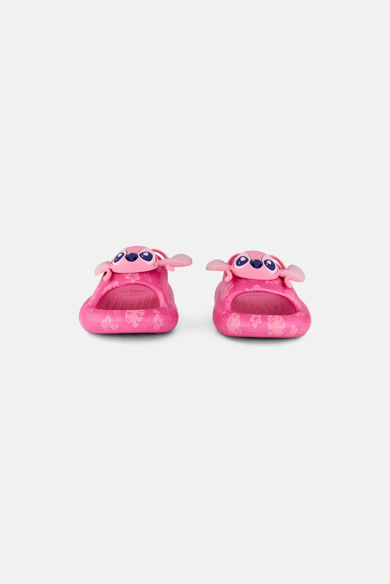 Disney Kids Girl Stitch Slip On Slipper, Pink - Image 2