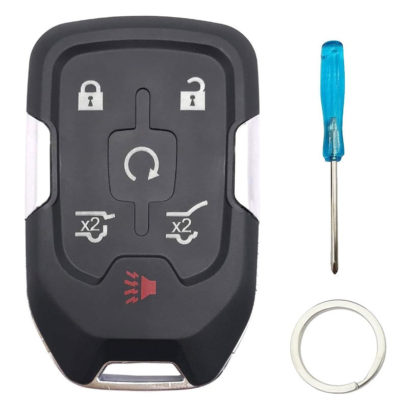 Arruweer Smart Key Fob for 2015-2020 Chevy Suburban/Tahoe/GMC Yukon + Yukon XL 315MHz Keyless Entry Remote Key Fob HYQ1AA (with Chip, 6 Button) - Image 2