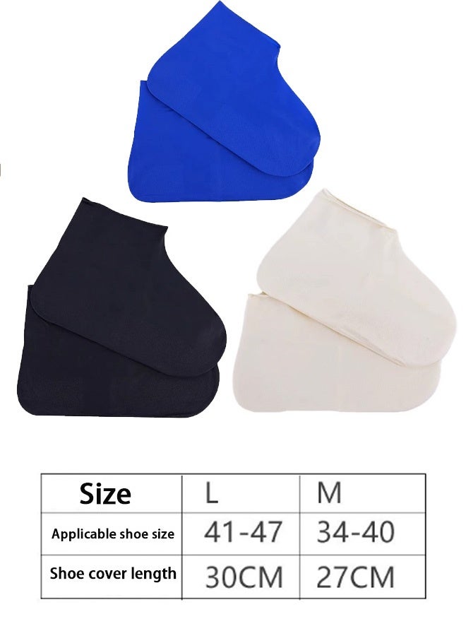 GMORO 3 Pairs Waterproof Shoe Covers, Non-Slip Water Resistant Overshoes Silicone Rain Shoe Cover Outdoor cycling Protectors apply to Men, Women - Image 4