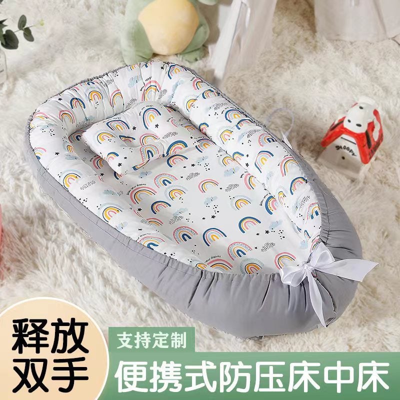 Baby Crib Is Removable And Washable, Portable And Movable, Bed-In-Bed, Bionic Baby Nest Crib - Image 3