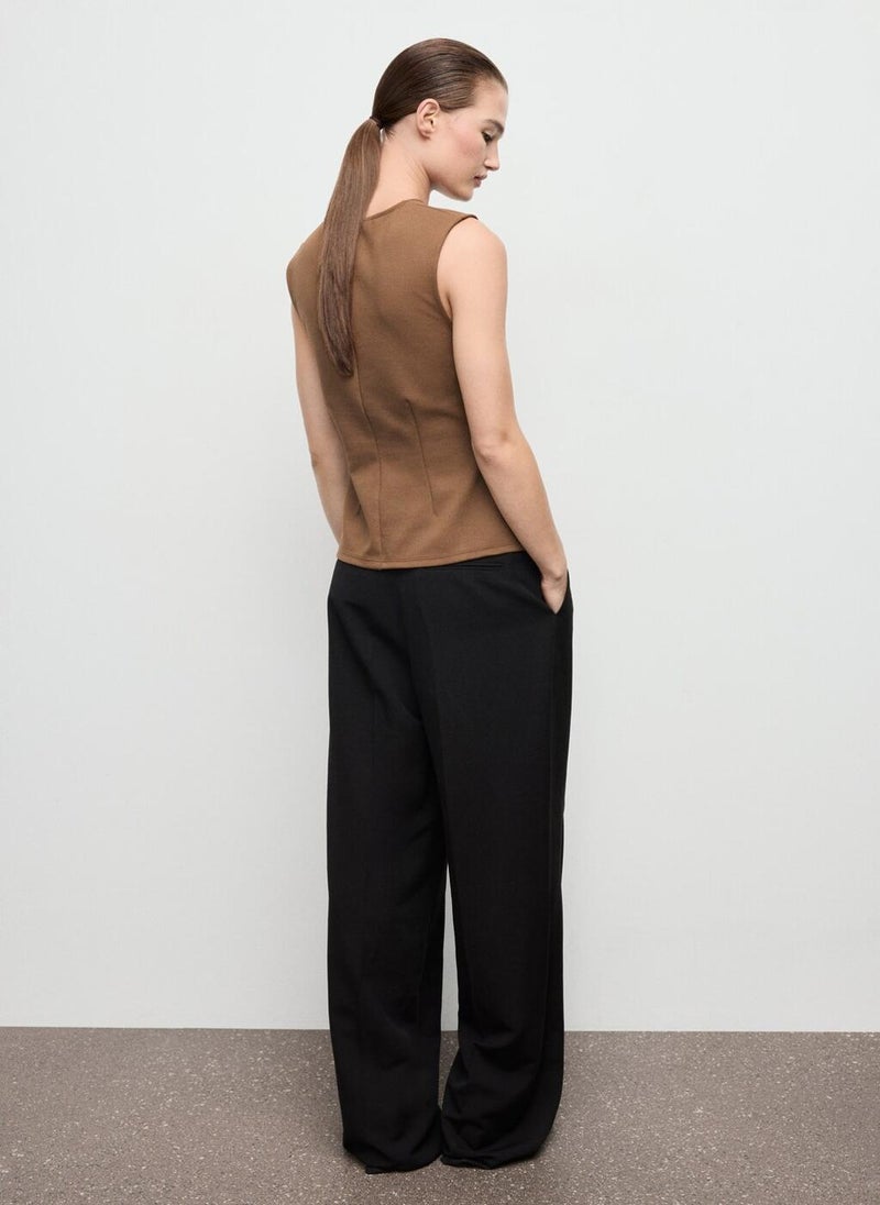 مانجو بلوزة ضيقة بأشرطة عريضة - Image 2