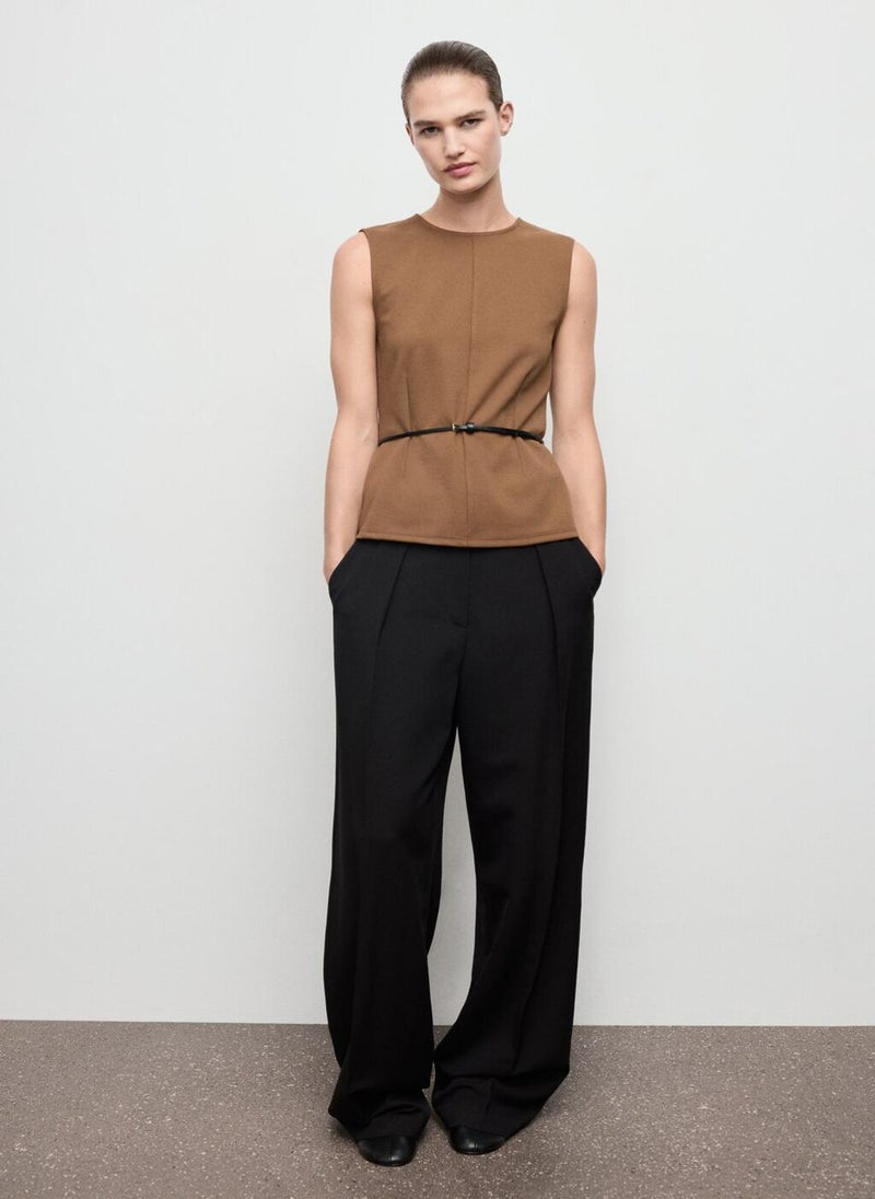 مانجو بلوزة ضيقة بأشرطة عريضة - Image 4