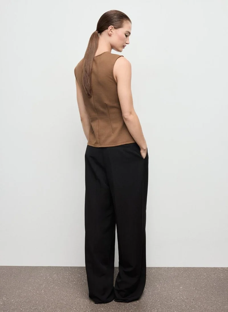 MANGO Fitted top with wide straps