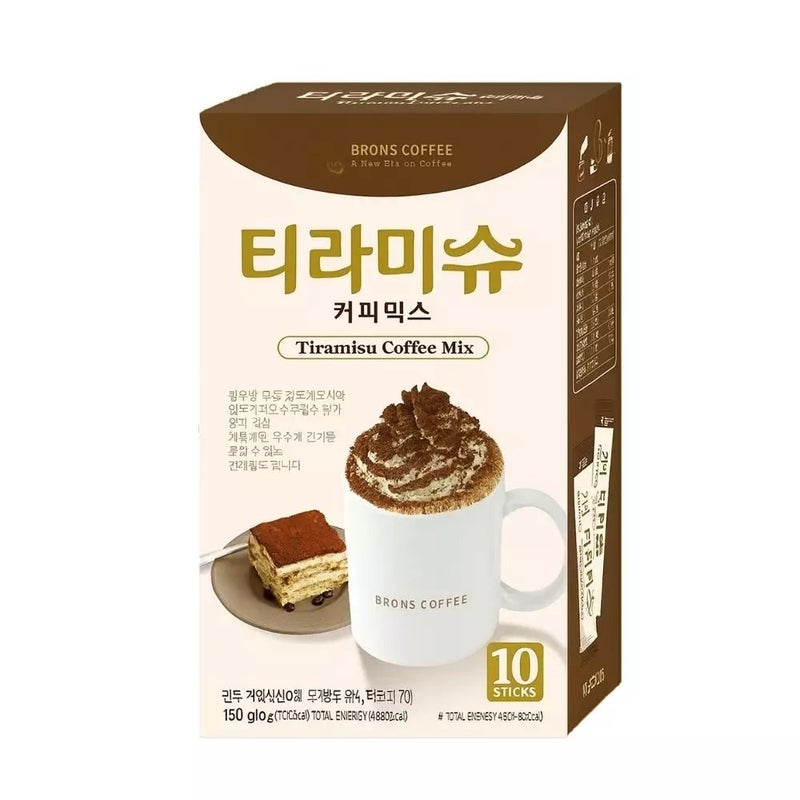 Brons Coffee Tiramisu Coffee Mix Powder- 10 Sticks
