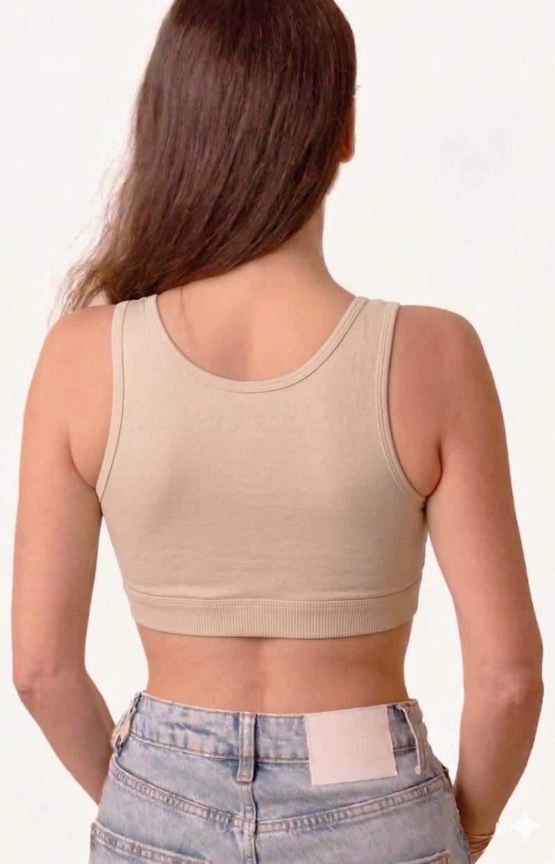 karma® Women Comfort Soft Padded Bra - Beige - Image 3
