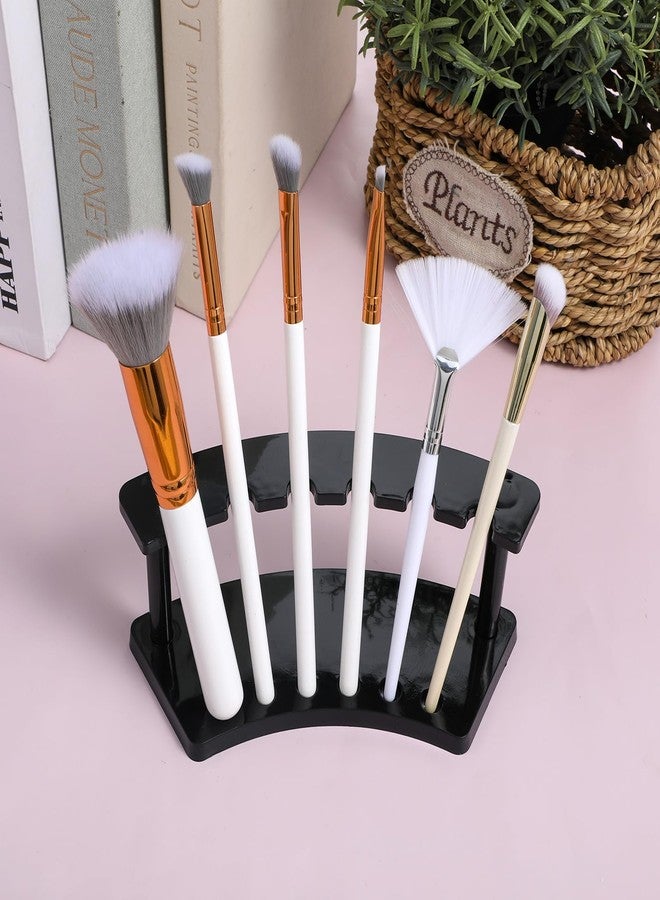 Xelsluthe 2 Pieces Pen Display Stand, Fountain Pen Holder, 6-Slot Pens Display Rack Organizer for Makeup Brush, Eyebrow Pencil, Office, Home, And Store, Black - Image 4