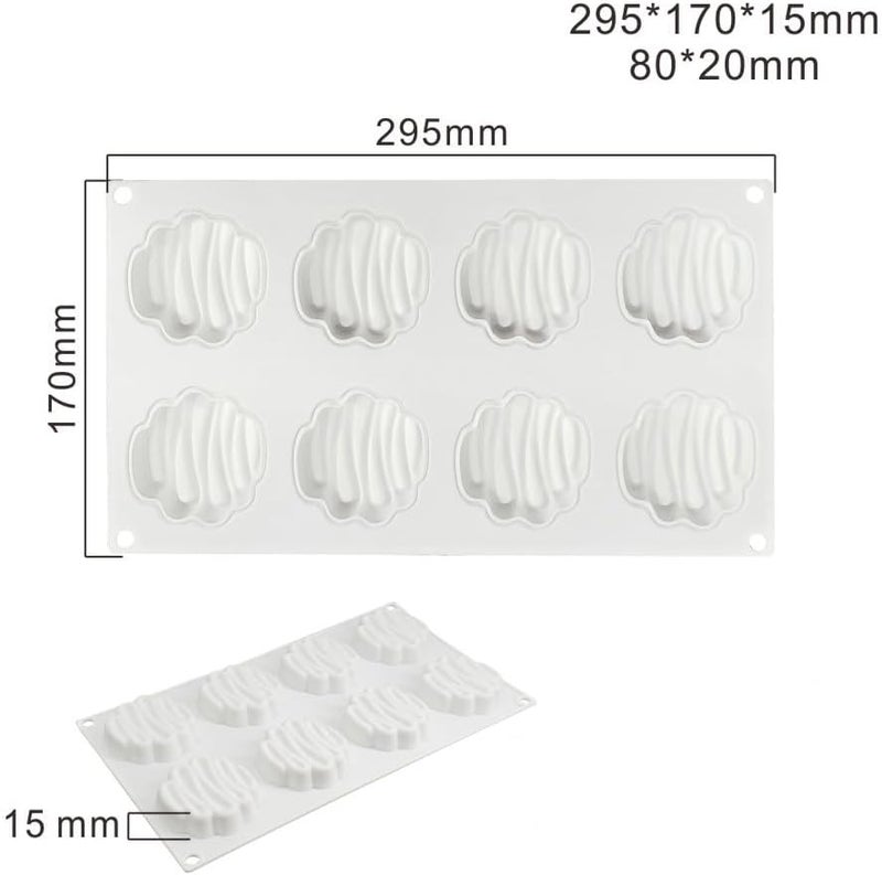 mostsom Silicone Mold Chocolate Decorating Mould DIY Cake Mousse Molds Baking Accessories Reusable Tools (Wave Shape F_11.6X 6.8X0.6inch) - Image 3