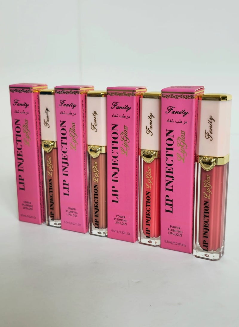 فانيتي مجموعة من 4 قطع من مرطب الشفاه متعددة الالوان أحمر شفاه سائل من مرطب شفاه شفاف عالي اللمعان مرطب شفاه طبيعي مغذي يدوم طويلاً - Image 2