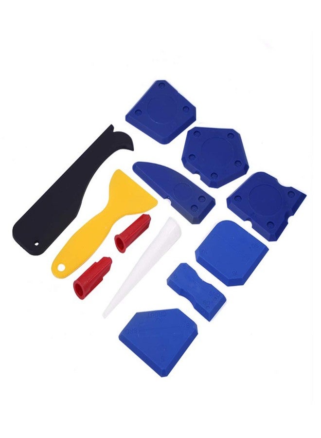 Nema NM Plastic and silicone Caulk Finisher Sealant Smooth Scraper Grout Kit Tool , Multicolour -12 Pieces - Image 2