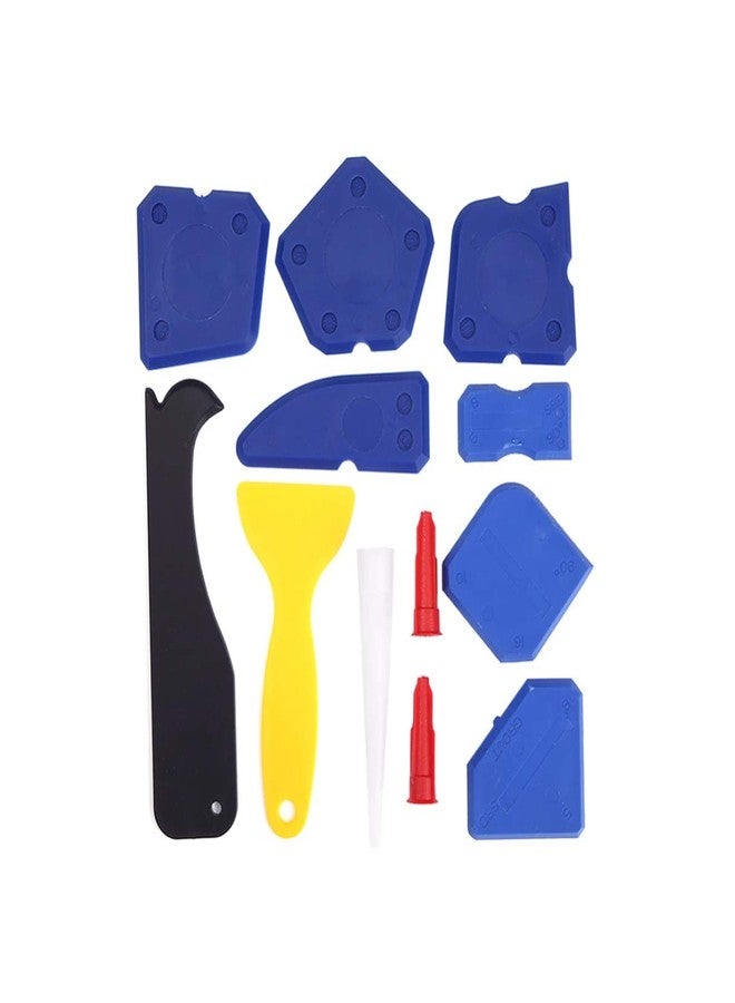Nema NM Plastic and silicone Caulk Finisher Sealant Smooth Scraper Grout Kit Tool , Multicolour -12 Pieces - Image 1
