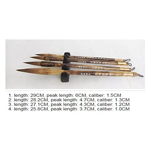 Lilith li Chinese High-grade exquisite Writing Brush Watercolor Chinese Calligraphy Sumi Painting Drawing Brushes Hair Doubled Both Brush (Brown) - Image 3