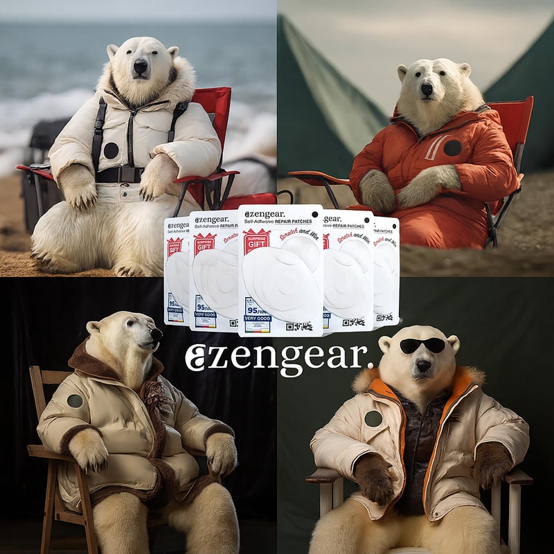 aZengear Repair Patches - Waterproof, Self-Adhesive, Tear-Cold-Heat-Resistant Polyester Fabric to Fix Down Jacket, Puffer, Snowsuit, Shoe, Tent, PVC, Clothing, Upholstery (Transparent) - Image 5