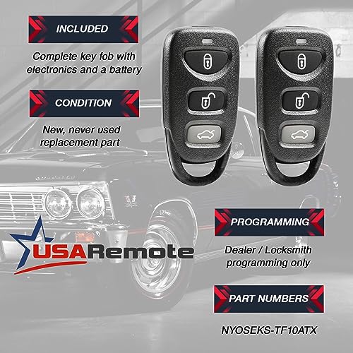 USARemote جهاز تحكم عن بُعد يناسب هيونداي فيلوستر 2012-2017 / كيا أوبتيما 2011-2013 (NYOSEKS-TF10ATX)، مجموعة من 2 - Image 3