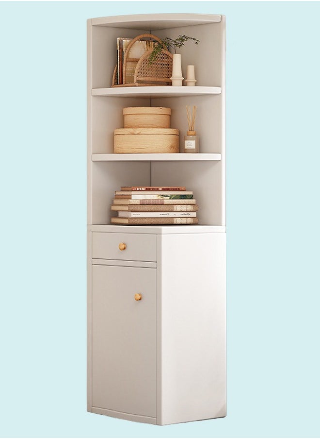 ZCM-HAPPY - Bedroom Wooden Corner Cabinet Corner Shelf Simple Display Cabinet Bookshelf - Image 1