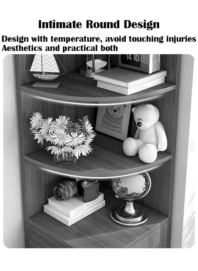 ZCM-HAPPY - Bedroom Wooden Corner Cabinet Corner Shelf Simple Display Cabinet Bookshelf - Image 1