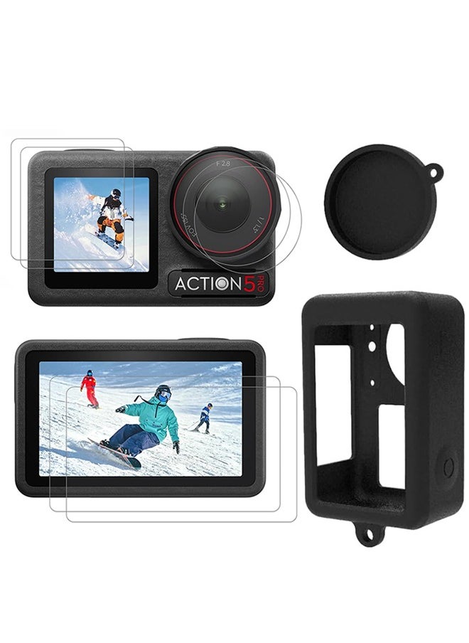 SJet - Silicone Case for DJI Action 5 pro, Screen Protectors&Lens Caps Accessories Kit - Image 1