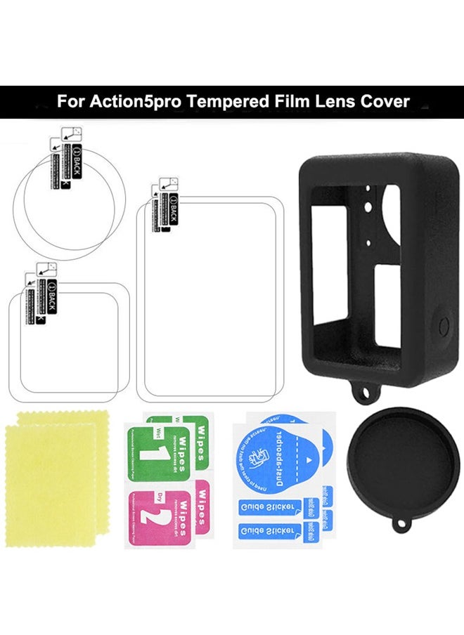 SJet - Silicone Case for DJI Action 5 pro, Screen Protectors&Lens Caps Accessories Kit - Image 1