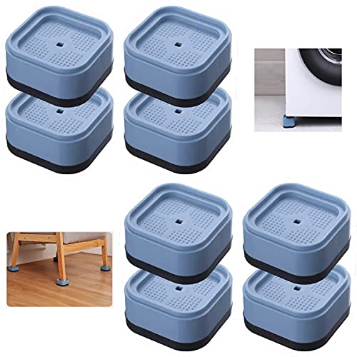 TOMATUS® 8 PCS Anti Vibration Pads for Washing Machine, Non-Slip Rubber Foot Pads, Anti-Walk Silent Pads, Adjustable Height,Ideal for Vibration Reduction and Shock Absorber. - Image 1