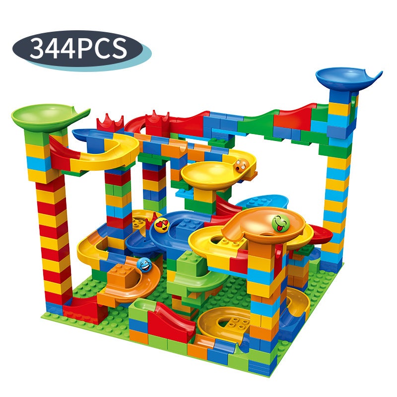 Variety Of Slide Paradise Building Blocks Assembled Diy Building Blocks Particle Ball Model Kidsren'S Building Block Track Toy - Image 1
