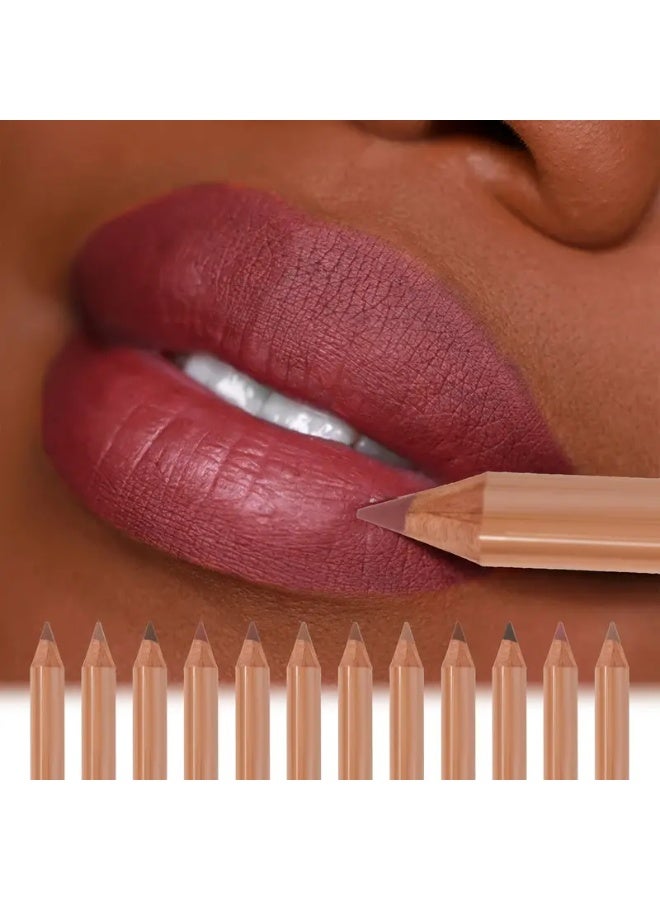 SHCOETY 12pcs Matte Lip Liner Set - Long-Lasting, Non-Stick Cup, Versatile Shades for All Skin Types - Image 4