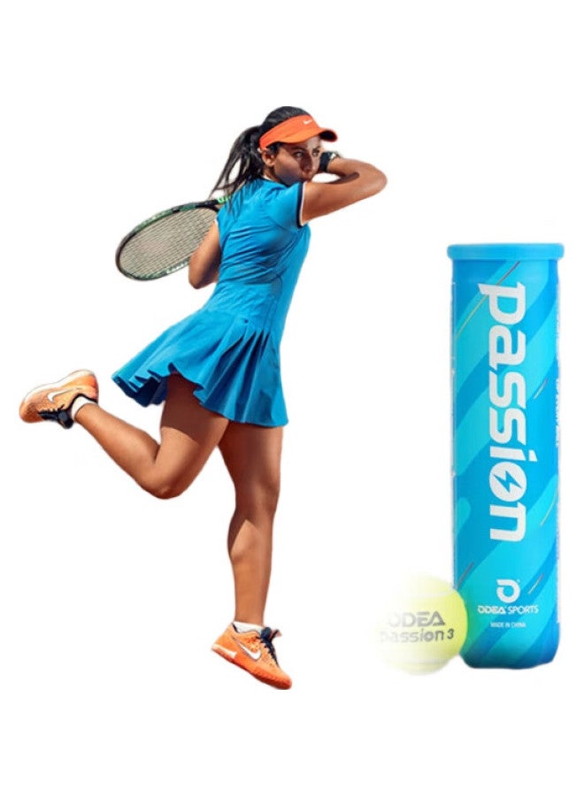 Odear Tennis Passion Series Durable High-Bounce Training And Match Tennis Balls, 1 Can, 4 Balls - Image 1