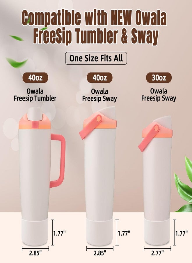 BKBY 2PCS Silicone Boot Compatible with Owala 30oz & 40oz FreeSip Sway Bottles & Tumblers, Protective Anti-Slip Bottom Cover Sleeve for Freesip Sway Tumbler - Image 2